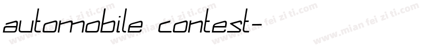 automobile contest字体转换